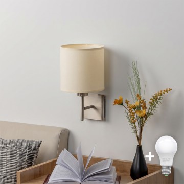 BRILAGI - LED sieninis šviestuvas NUBILA 1xE27/60W/230V matinis chromas/kreminė