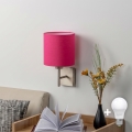BRILAGI - LED sieninis šviestuvas NUBILA 1xE27/60W/230V matinis chromas/rožinė