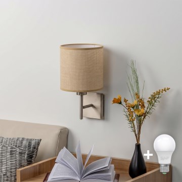 BRILAGI - LED sieninis šviestuvas NUBILA 1xE27/60W/230V matinis chromas/šviesiai rudas