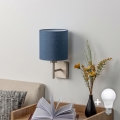 BRILAGI - LED sieninis šviestuvas NUBILA 1xE27/60W/230V matinis chromas/tamsiai mėlyna