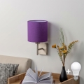 BRILAGI - LED Sieninis šviestuvas NUBILA 1xE27/60W/230V matinis chromas/violetinė