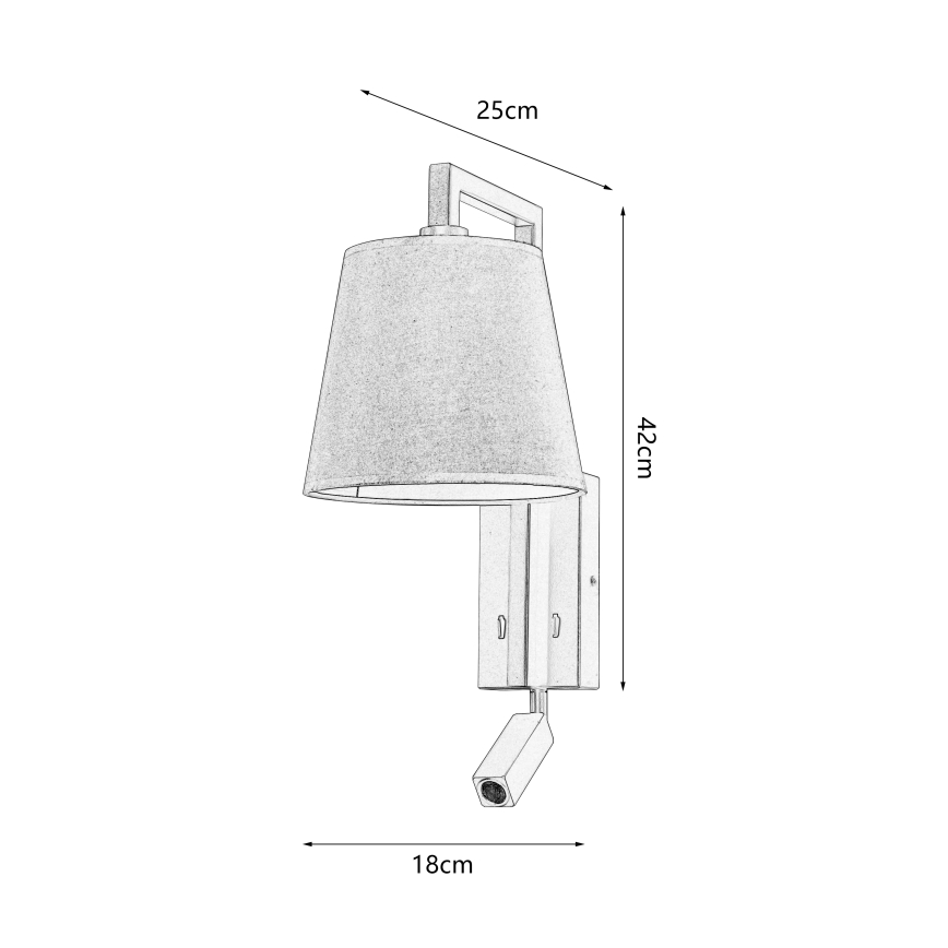 Brilagi - LED sieninis šviestuvas RAYA 1xE14/40W/230V + LED/3W balta/matinis chromas