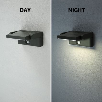 Brilagi - LED sieninis šviestuvas su jutikliu, įkraunamas saulės energija ANKLE LED/3,5W/3,7V 2200 mAh IP54