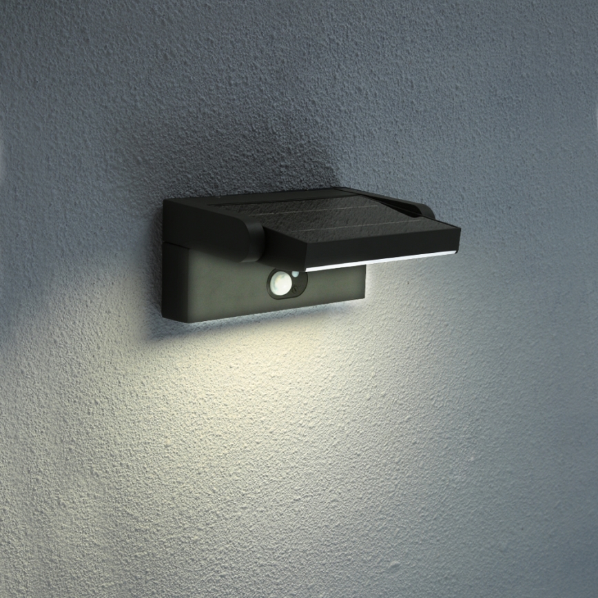 Brilagi - LED sieninis šviestuvas su jutikliu, įkraunamas saulės energija ANKLE LED/3,5W/3,7V 2200 mAh IP54