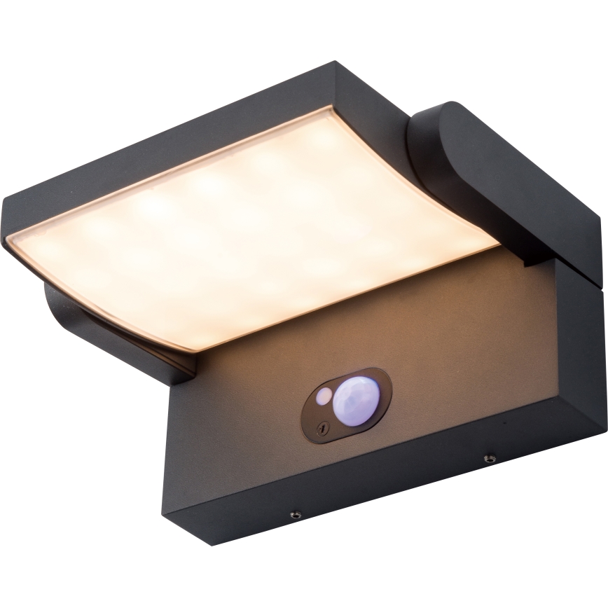 Brilagi - LED sieninis šviestuvas su jutikliu, įkraunamas saulės energija ANKLE LED/3,5W/3,7V 2200 mAh IP54