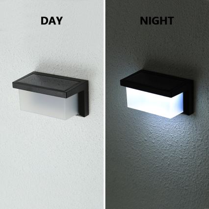 Brilagi - LED sieninis šviestuvas su jutikliu, įkraunamas saulės energija BRICK LED/12W/5,5V 1200 mAh IP65