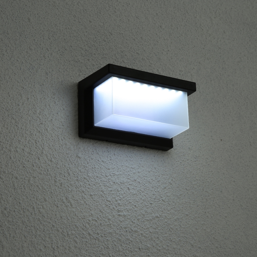 Brilagi - LED sieninis šviestuvas su jutikliu, įkraunamas saulės energija BRICK LED/12W/5,5V 1200 mAh IP65