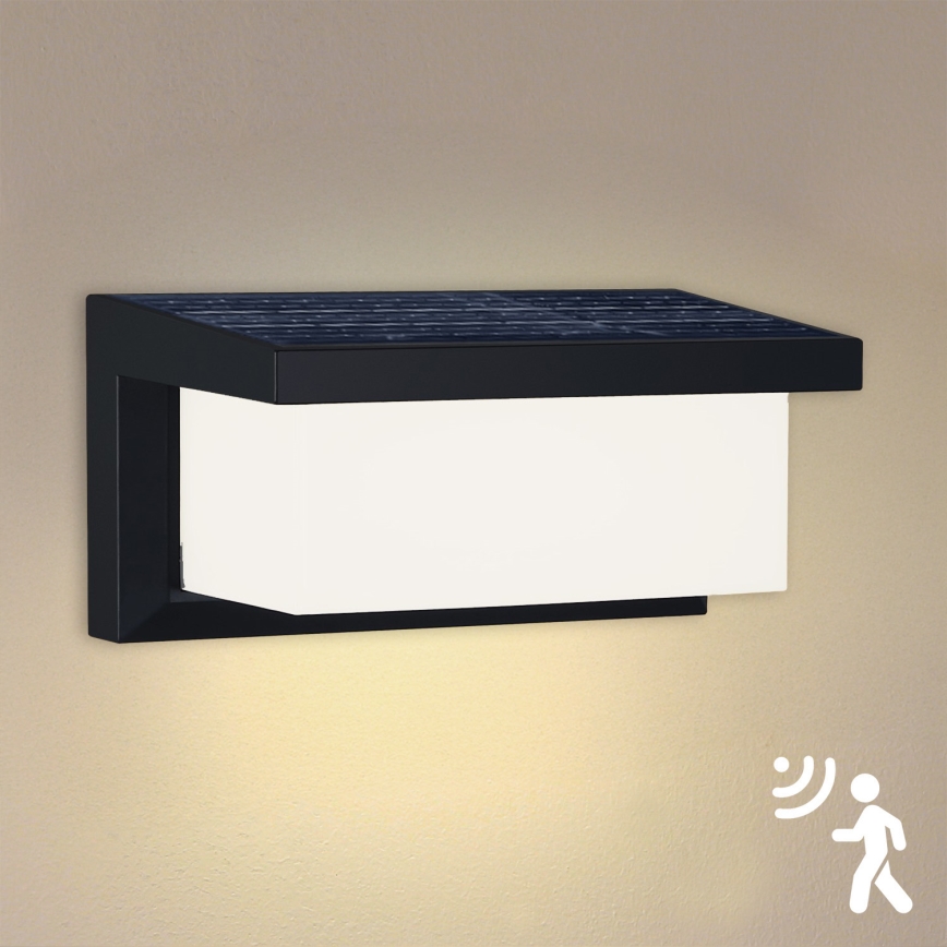 Brilagi - LED sieninis šviestuvas su jutikliu, įkraunamas saulės energija BRICKY LED/5W/6V 4000 mAh IP65