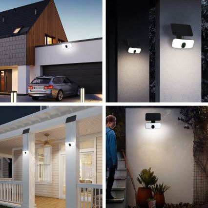 Brilagi - LED sieninis šviestuvas su jutikliu, įkraunamas saulės energija ROOF LED/13W/5V 4000 mAh IP65