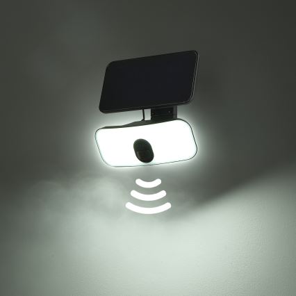 Brilagi - LED sieninis šviestuvas su jutikliu, įkraunamas saulės energija ROOF LED/13W/5V 4000 mAh IP65