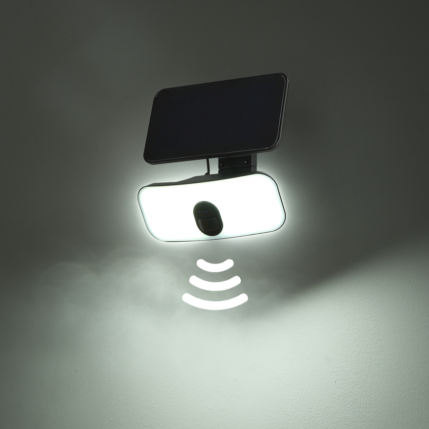 Brilagi - LED sieninis šviestuvas su jutikliu, įkraunamas saulės energija ROOF LED/13W/5V 4000 mAh IP65
