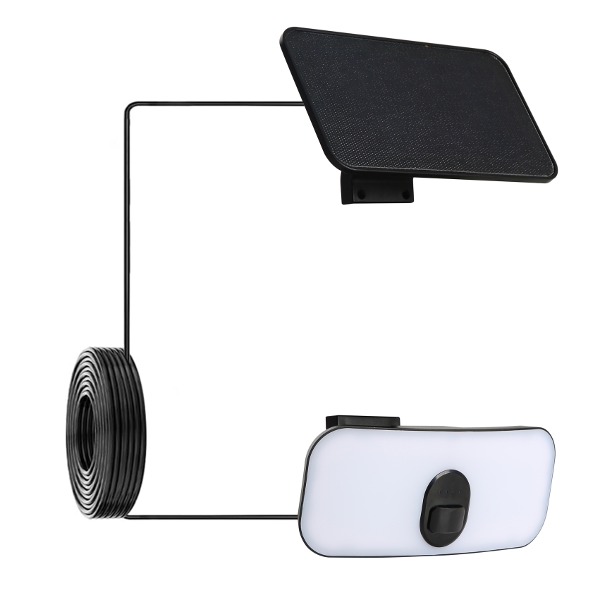 Brilagi - LED sieninis šviestuvas su jutikliu, įkraunamas saulės energija ROOF LED/13W/5V 4000 mAh IP65