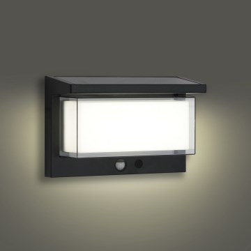Brilagi - LED sieninis šviestuvas su jutikliu, įkraunamas saulės energija SAULĖ LUME LED/10W/3,7V 4000 mAh IP44