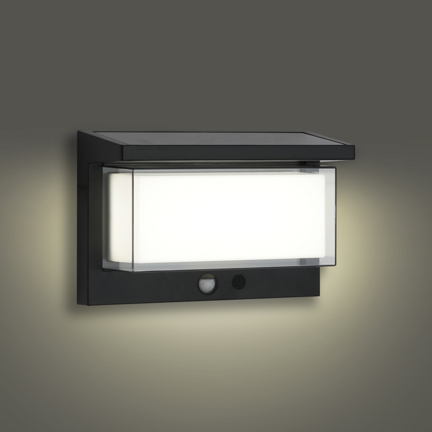 Brilagi - LED sieninis šviestuvas su jutikliu, įkraunamas saulės energija SAULĖ LUME LED/10W/3,7V 4000 mAh IP44
