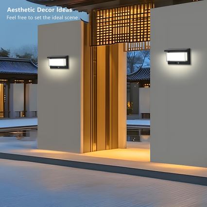 Brilagi - LED sieninis šviestuvas su jutikliu, įkraunamas saulės energija SAULĖ LUME LED/10W/3,7V 4000 mAh IP44