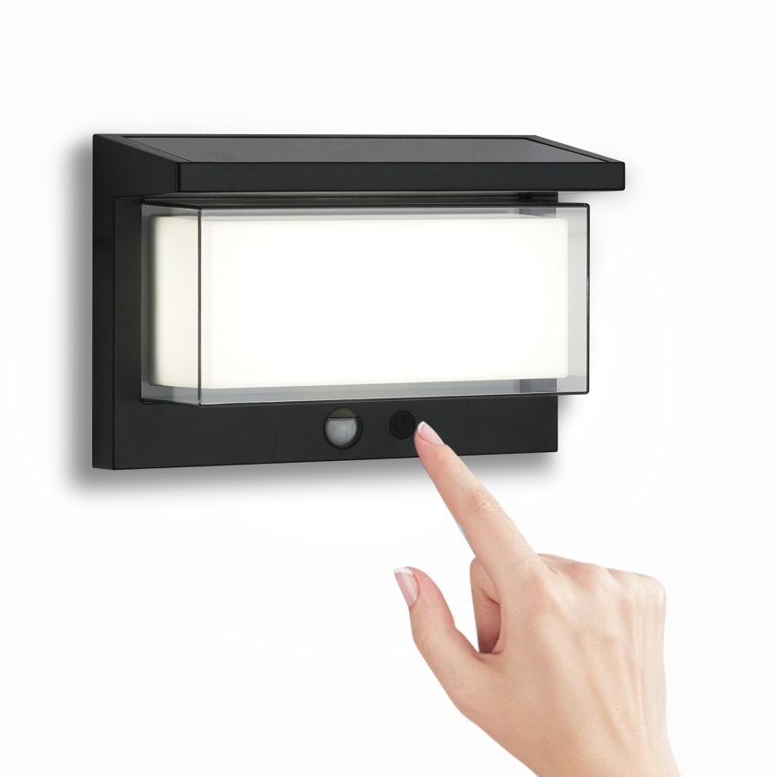 Brilagi - LED sieninis šviestuvas su jutikliu, įkraunamas saulės energija SAULĖ LUME LED/10W/3,7V 4000 mAh IP44
