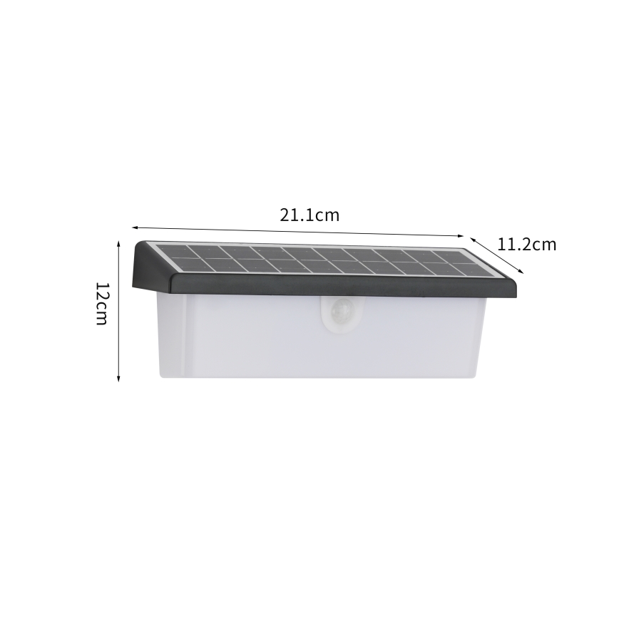 Brilagi - LED sieninis šviestuvas su jutikliu, įkraunamas saulės energija SAULĖ RAY LED/6W/3,7V 2200 mAh IP44