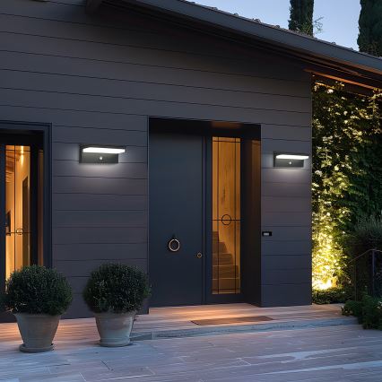 Brilagi - LED sieninis šviestuvas su jutikliu, įkraunamas saulės energija SAULĖ SENSE LED/10W/3,7V 4000 mAh IP44