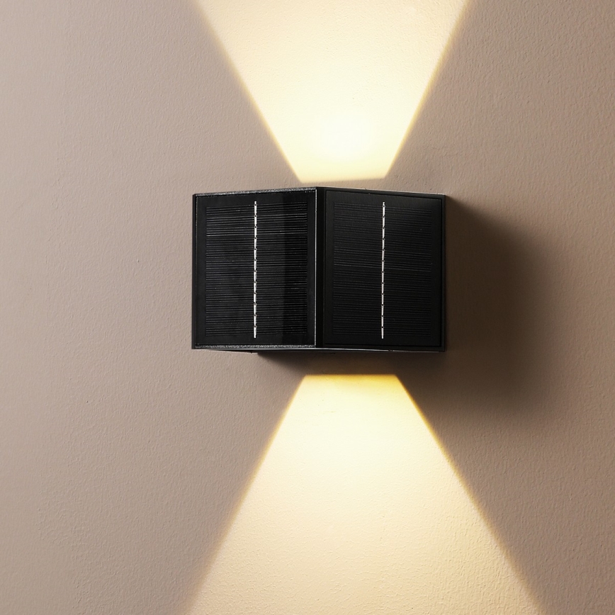 Brilagi - LED sieninis šviestuvas su jutikliu, įkraunamas saulės energija SOLAR CUBE LED/2W/3,2V 1300 mAh IP54