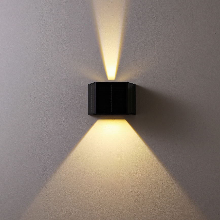 Brilagi - LED sieninis šviestuvas su jutikliu, įkraunamas saulės energija SOLAR CUBE LED/2W/3,2V 1300 mAh IP54