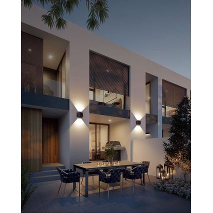 Brilagi - LED sieninis šviestuvas su jutikliu, įkraunamas saulės energija SOLAR CUBE LED/2W/3,2V 1300 mAh IP54