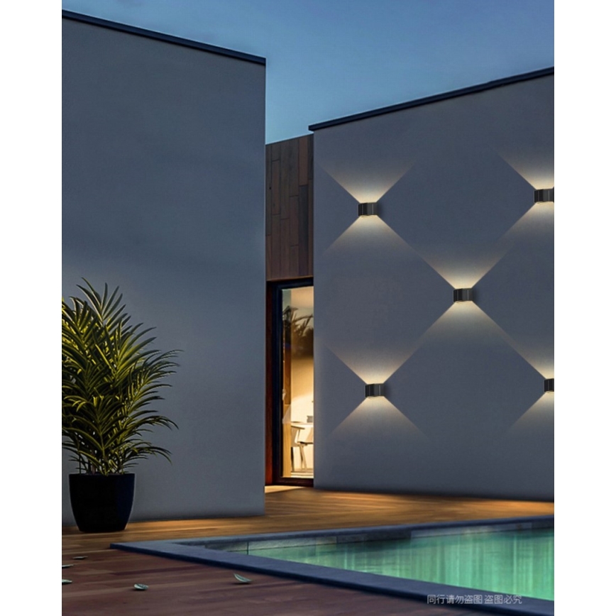 Brilagi - LED sieninis šviestuvas su jutikliu, įkraunamas saulės energija SOLAR CUBE LED/2W/3,2V 1300 mAh IP54