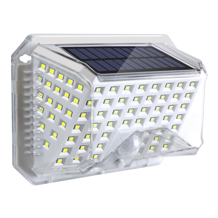 Brilagi - LED sieninis šviestuvas su jutikliu, įkraunamas saulės energija WALLIE LED/4W/5,5V 1200 mAh 6500K IP64 sidabras