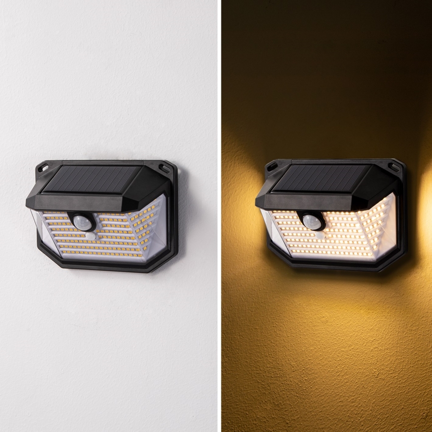 Brilagi - LED sieninis šviestuvas su jutikliu, įkraunamas saulės energija WALLIE LED/4W/5,5V 1200 mAh 3000K IP65
