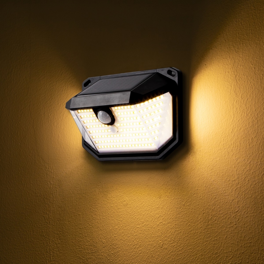 Brilagi - LED sieninis šviestuvas su jutikliu, įkraunamas saulės energija WALLIE LED/4W/5,5V 1200 mAh 3000K IP65