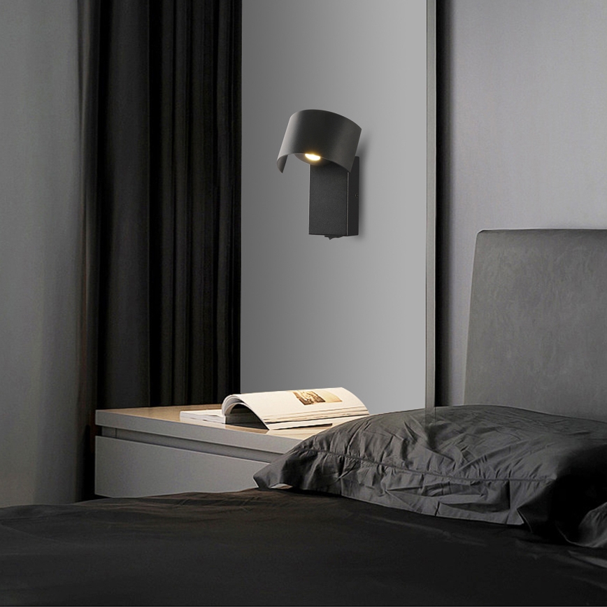 Brilagi - LED sieninis šviestuvas VASTO LED/3W/230V juoda