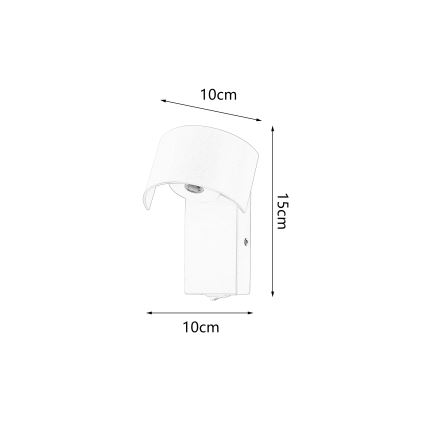 Brilagi - LED sieninis šviestuvas VASTO LED/3W/230V juoda