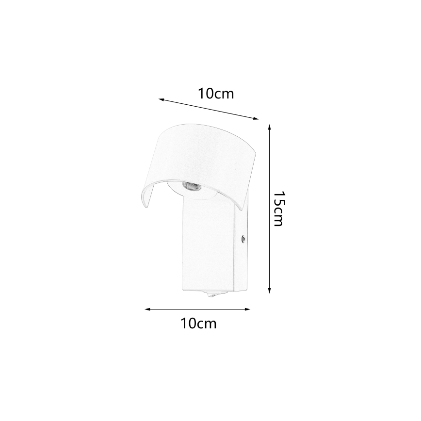 Brilagi - LED sieninis šviestuvas VASTO LED/3W/230V juoda