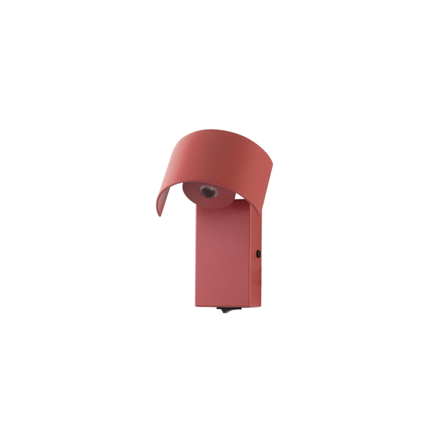 Brilagi - LED sieninis šviestuvas VASTO LED/3W/230V raudona bordo