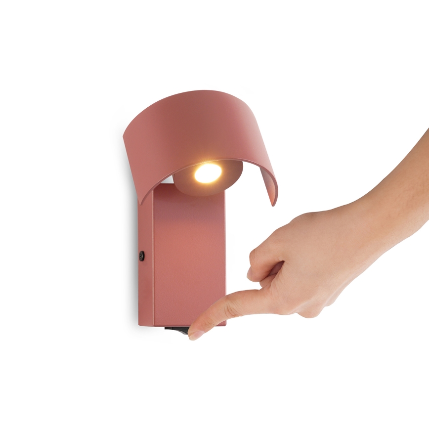 Brilagi - LED sieninis šviestuvas VASTO LED/3W/230V raudona bordo