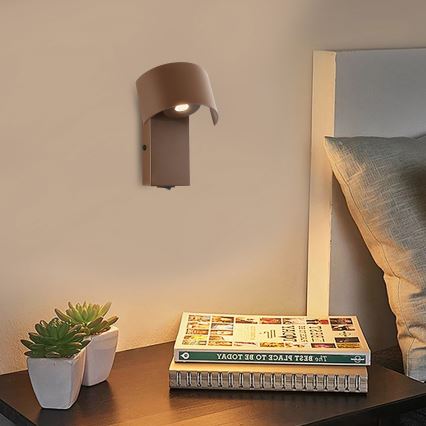 Brilagi - LED sieninis šviestuvas VASTO LED/3W/230V ruda