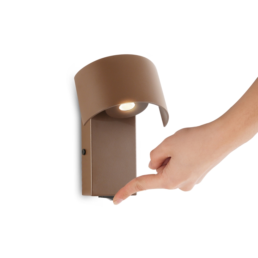 Brilagi - LED sieninis šviestuvas VASTO LED/3W/230V ruda