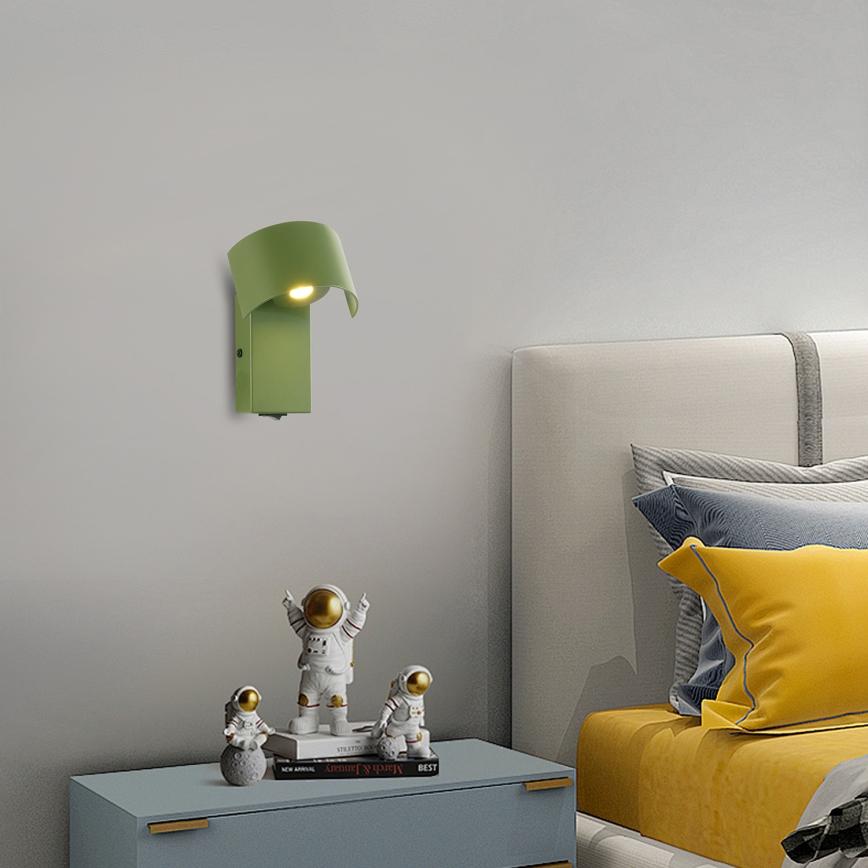 Brilagi - LED sieninis šviestuvas VASTO LED/3W/230V žalia