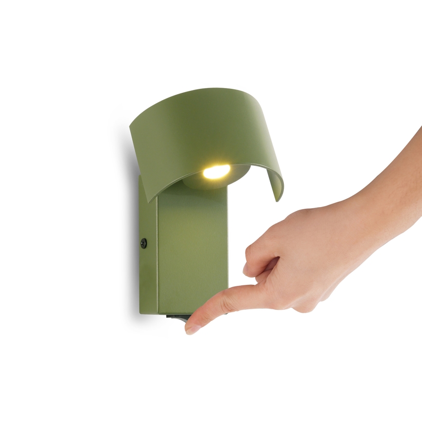 Brilagi - LED sieninis šviestuvas VASTO LED/3W/230V žalia