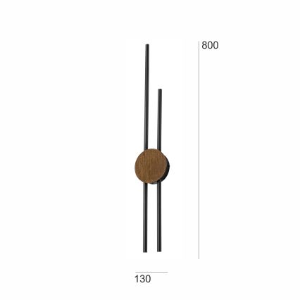 Brilagi - LED Sieninis šviestuvas WOODY COLLINE LED/15W/230V 80 cm ąžuolas riešutas