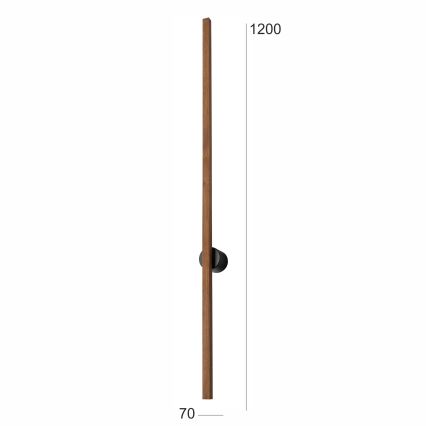Brilagi - LED sieninis šviestuvas WOODY LINE LED/12W/230V 120 cm ąžuolas vyšnia