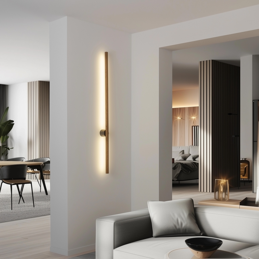 Brilagi - LED sieninis šviestuvas WOODY LINE LED/7W/230V 4000K 60 cm ąžuolas/riešutas