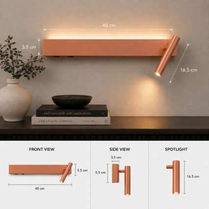 BRILAGI - LED sieninis taškinis šviestuvas ARLIX LED/3W/230V + LED/7W bronzinis CRI 90