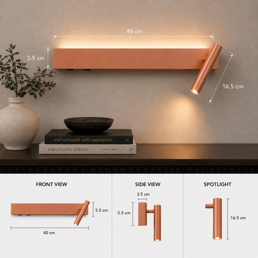 BRILAGI - LED sieninis taškinis šviestuvas ARLIX LED/3W/230V + LED/7W bronzinis CRI 90