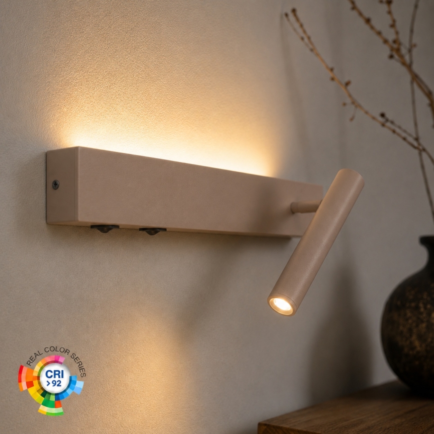 BRILAGI - LED sieninis taškinis šviestuvas ARLIX LED/3W/230V + LED/7W smėlinė CRI 90