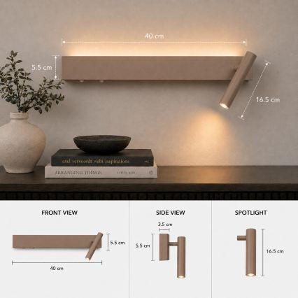 BRILAGI - LED sieninis taškinis šviestuvas ARLIX LED/3W/230V + LED/7W smėlinė CRI 90