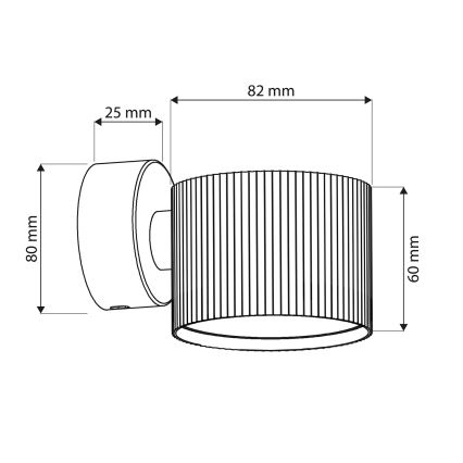 Brilagi - LED Sieninis taškinis šviestuvas STRIPY 1xGX53/15W/230V baltas