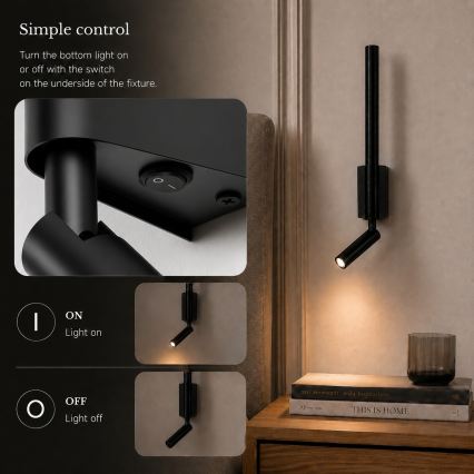 BRILAGI - LED sieninis taškinis šviestuvas VIXON LED/3W/230V + LED/5W juodas CRI 90