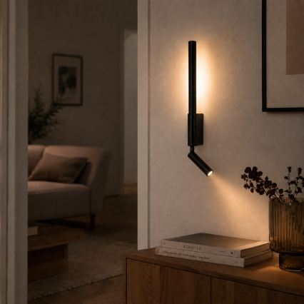 BRILAGI - LED sieninis taškinis šviestuvas VIXON LED/3W/230V + LED/5W juodas CRI 90