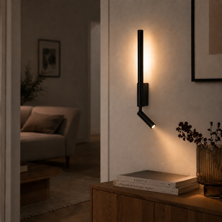 BRILAGI - LED sieninis taškinis šviestuvas VIXON LED/3W/230V + LED/5W juodas CRI 90