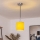 Brilagi - LED sietynas ant laido NUBILA 1xE27/60W/230V Ø14 cm juoda/geltona